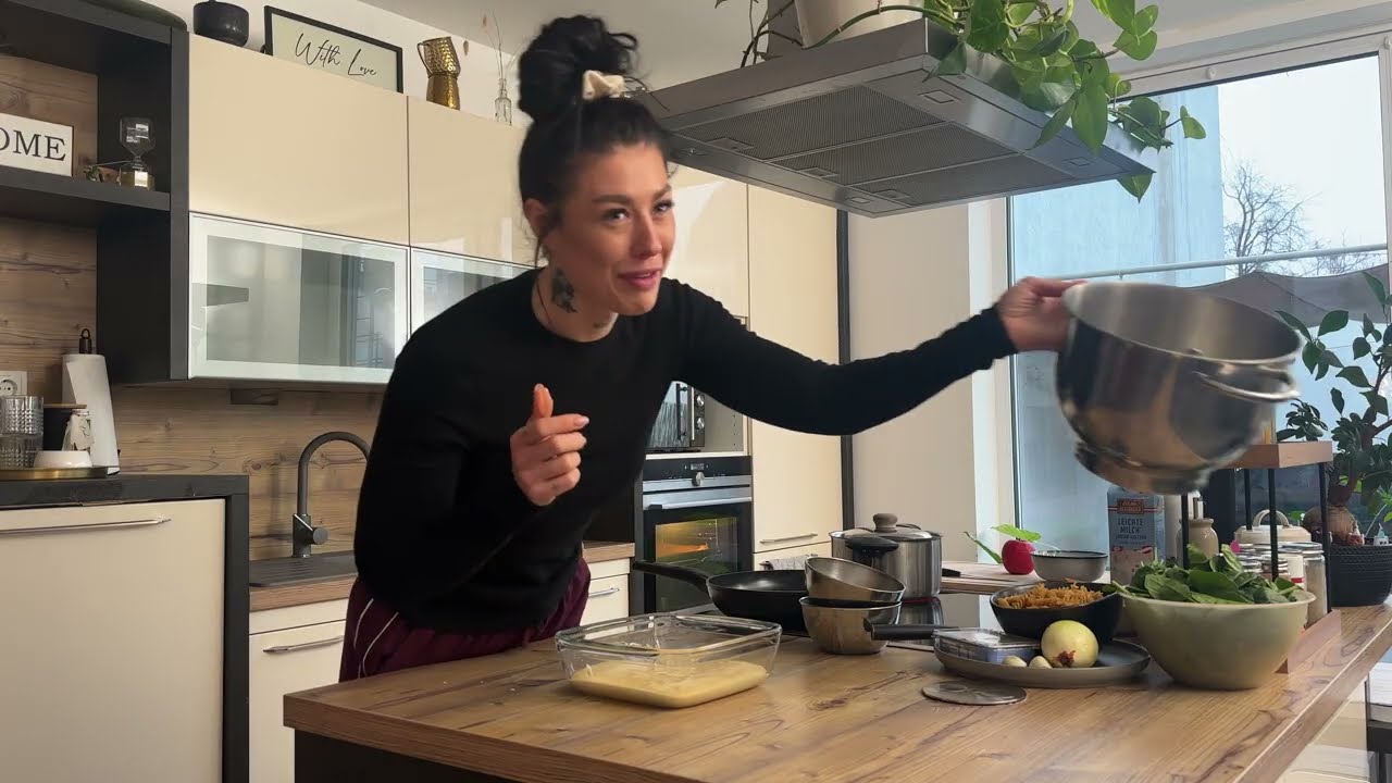 Cremiges Spinat-Hühnchen & leckeren Apfelmus-Kuchen 🍗🍏