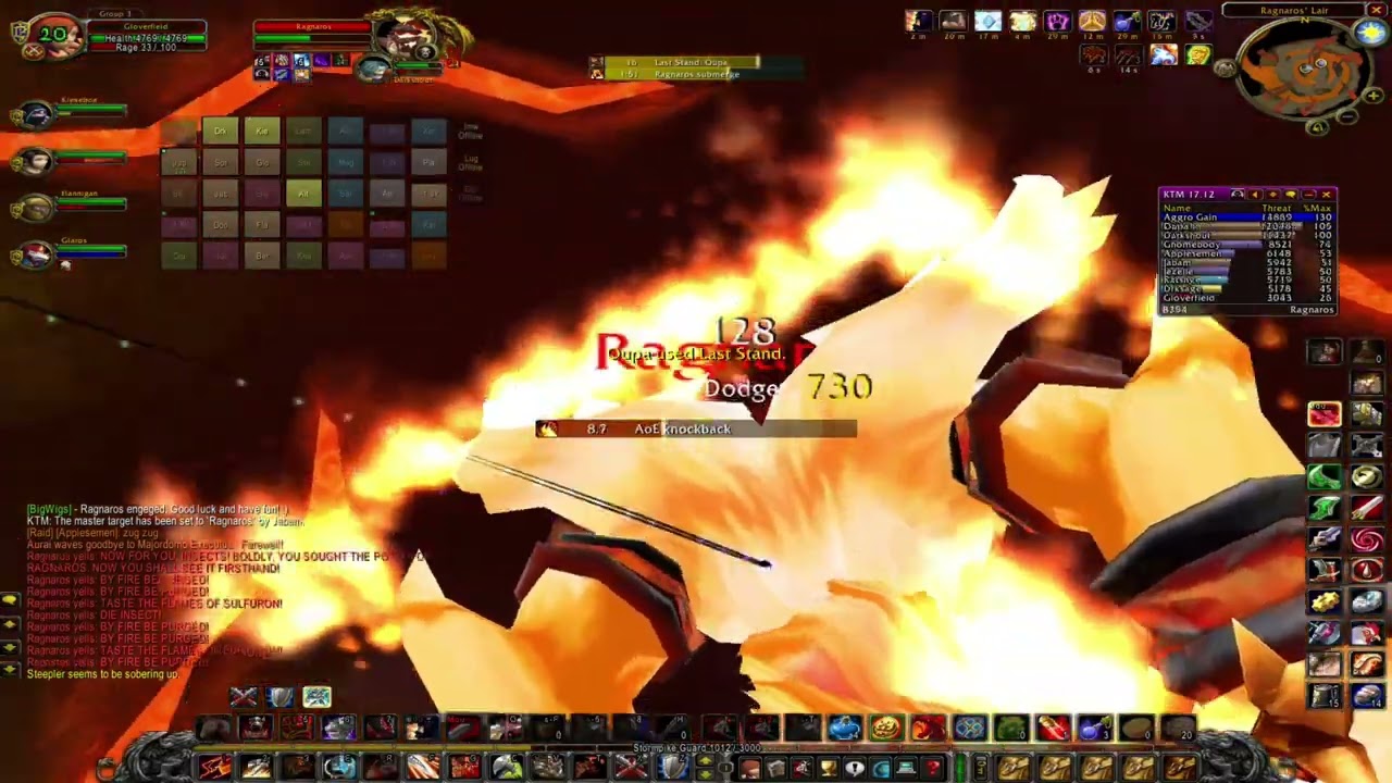 Molten Core Ragnaros warrior POV