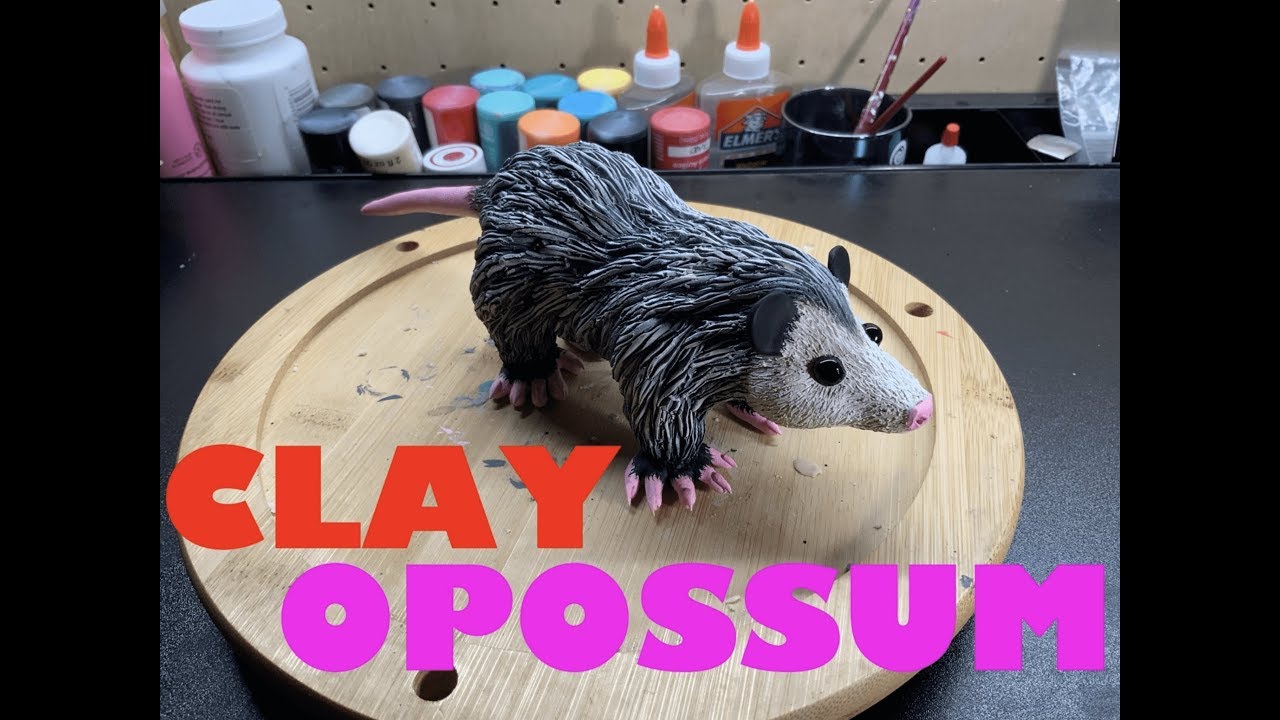 Making an Opossum from CLAY! Who Doesn't Love Possums?