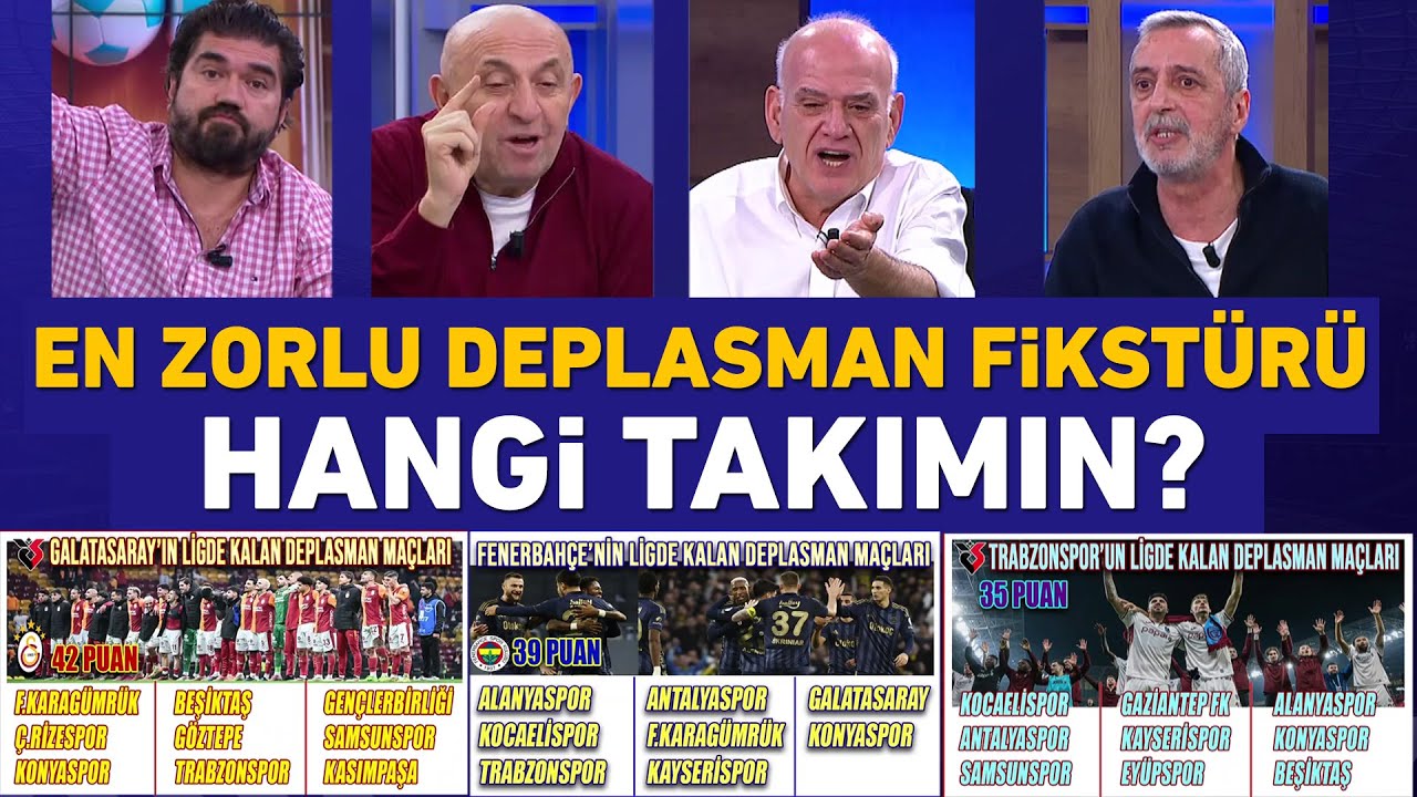 Hangi takımın deplasman fikstürü daha zor? Galatasaray mı Fenerbahçe mi yoksa Trabzonspor mu?