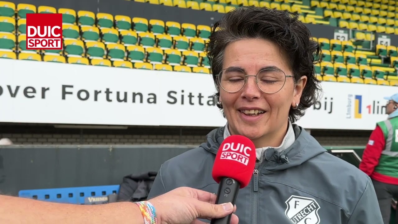 Linda Helbling na afloop van Fortuna Vrouwen - FCU Vrouwen