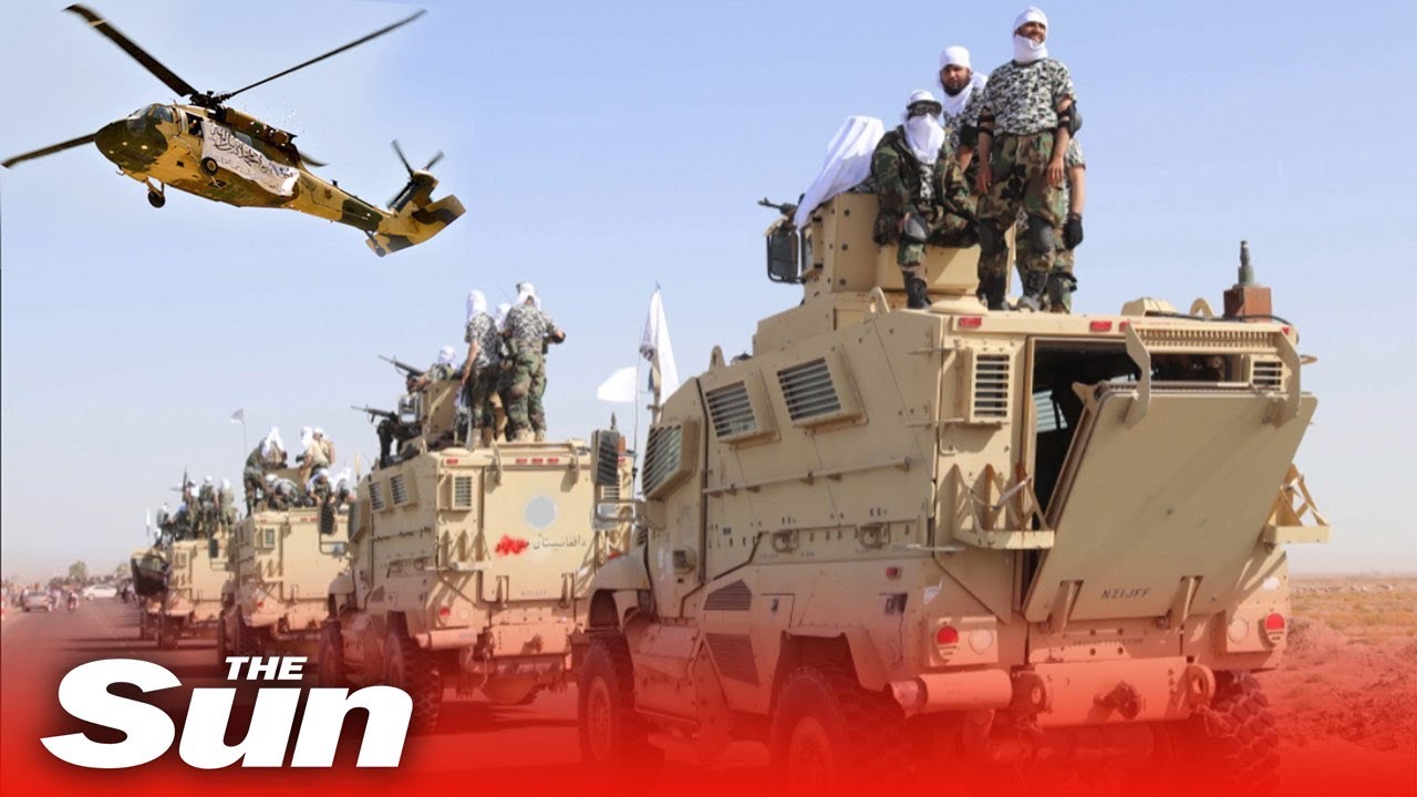 Taliban victory parade shows off dozens of US-made armoured vehicles