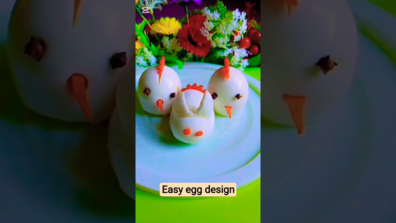 ✨ Beautiful and Easy Egg Design | Creative Egg Decoration Ideas 🥚🎨।#shortsfeed #egg#Eggdekoration