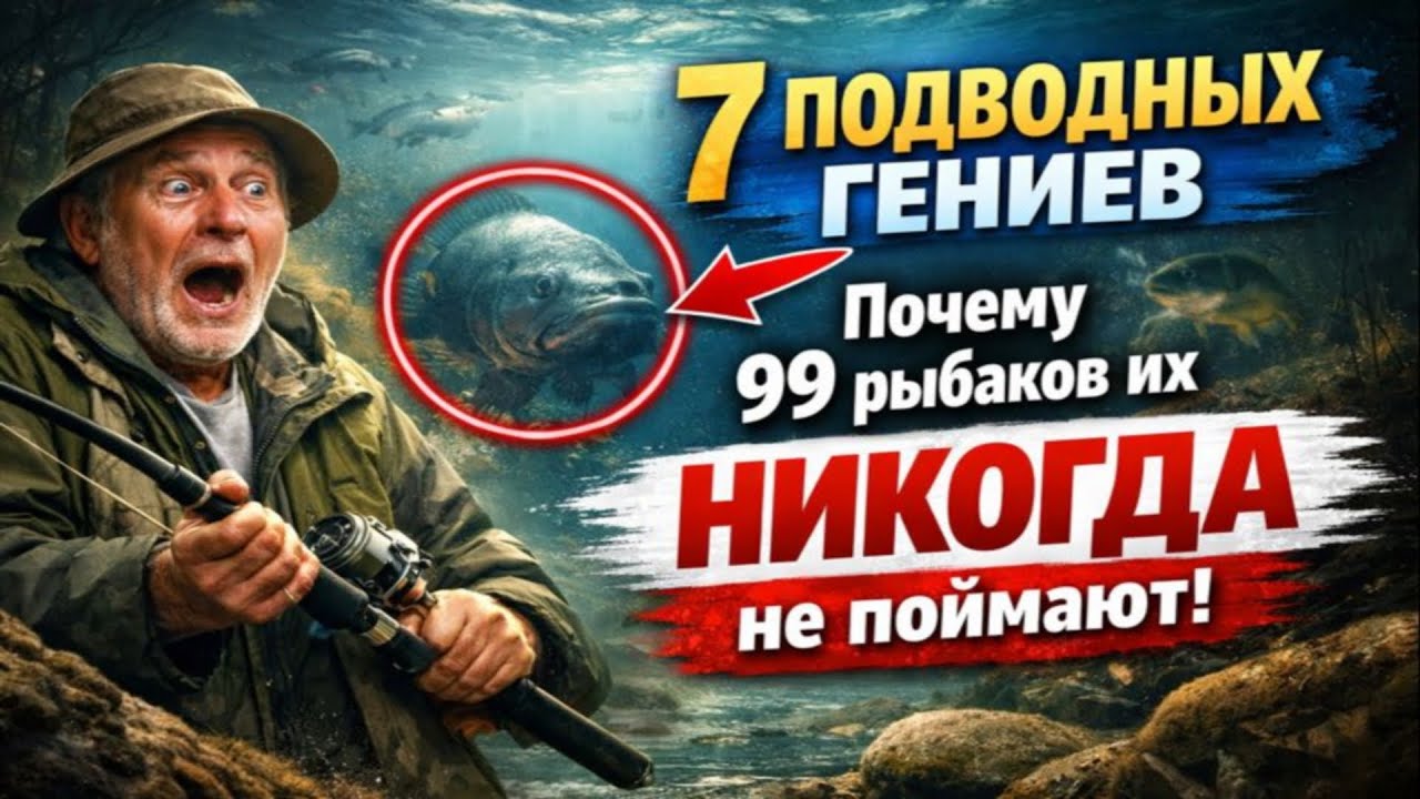 7 ПОДВОДНЫХ ГЕНИЕВ: Почему 99% рыбаков их НИКОГДА не поймают
