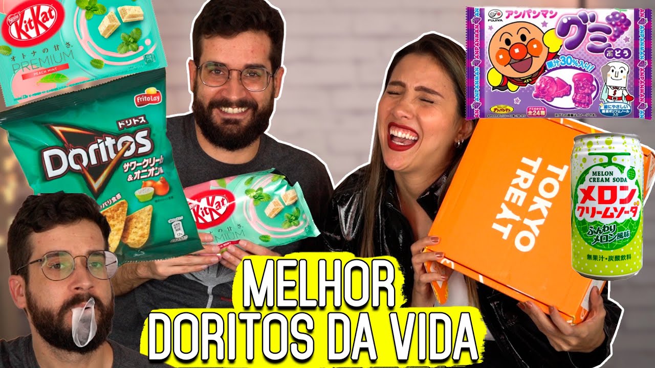 PROVANDO guloseimas do JAPÃO | KIT KAT, DORITOS, REFRIGERANTE de MELÃO, BALA MAIS  AZEDA do mundo