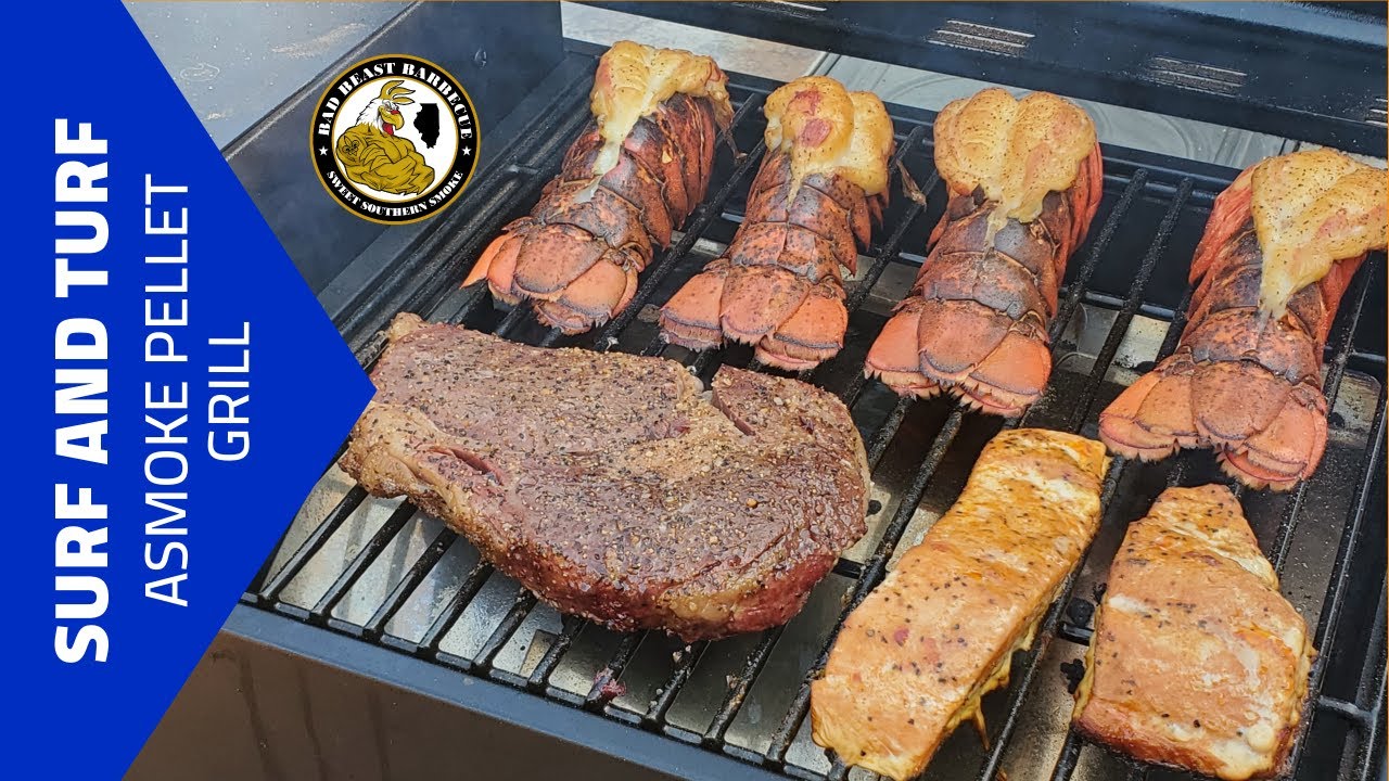 Surf and Turf Cook on the Asmoke Portable Pellet Grill