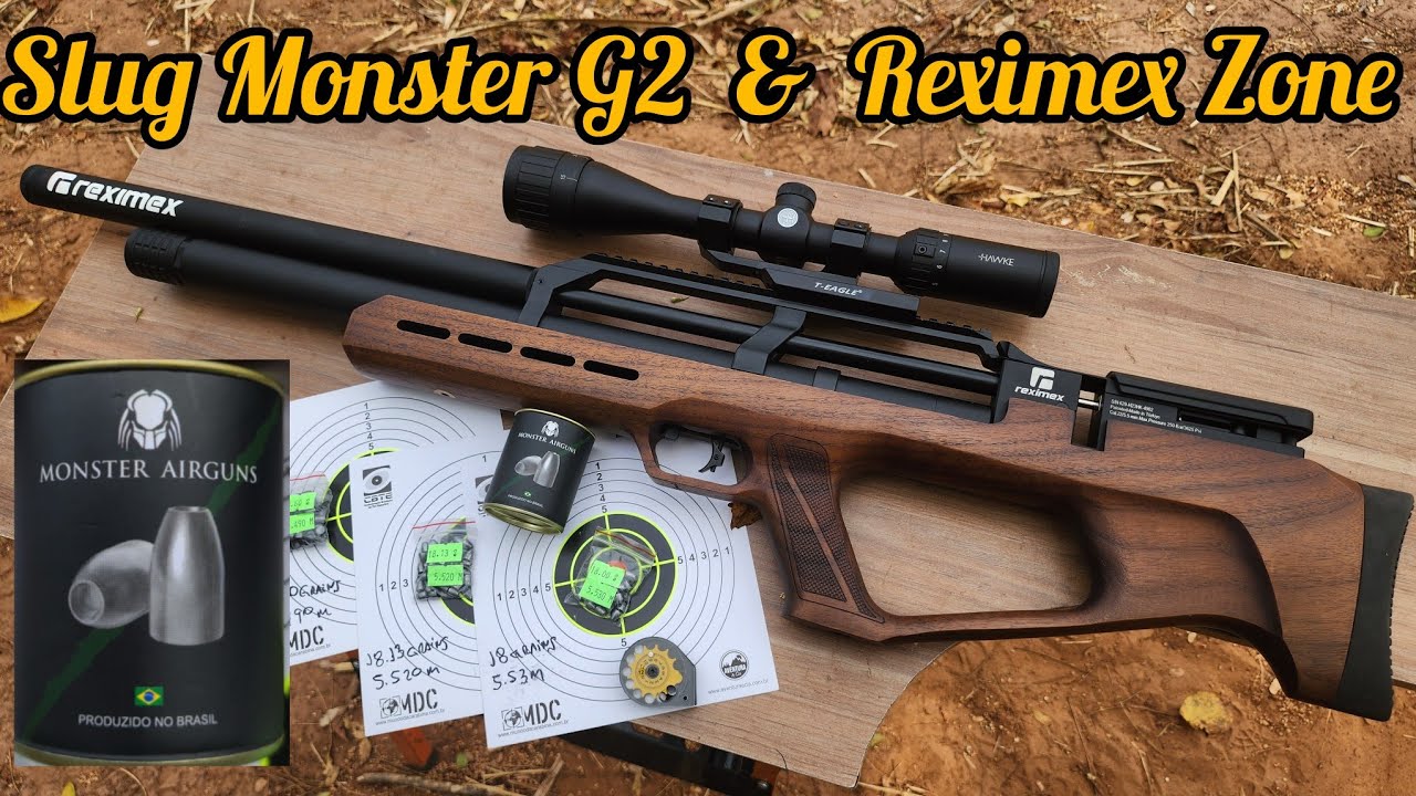 SLUG MONSTER G2 REXIMEX ZONE LUNETA HAWKE AGRUPAMENTO E ESCOLHA DE SLUG E CRONOGRAFAGEM