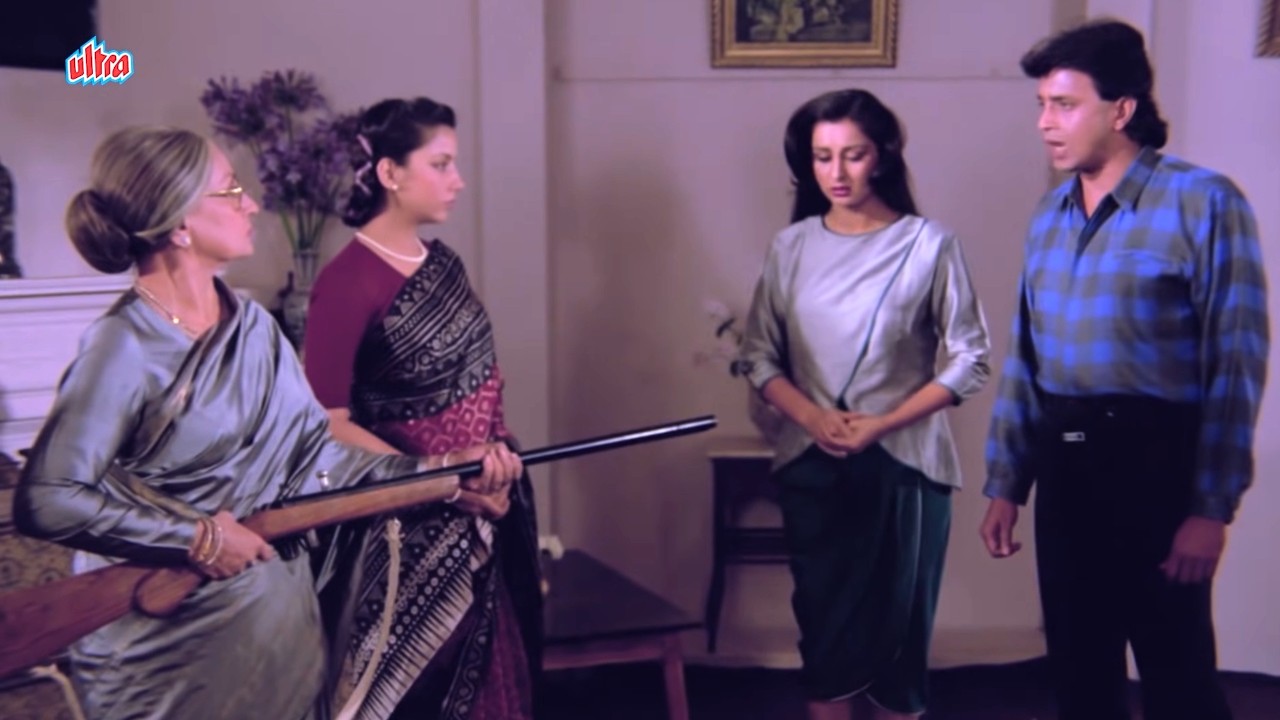 तेरी ये लव स्टोरी इस घर मैं नहीं चलेगी सीधा भून डालूंगी - मिथुन चक्रबोर्ती, पूनम Jhoothi Shaan Scene