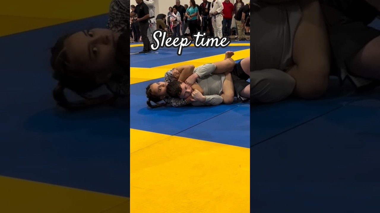 Jiujitsu girl RNC submission on boy