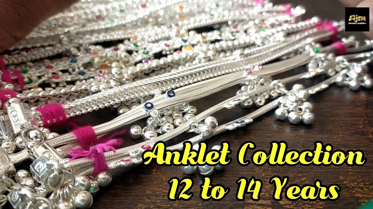 Silver Anklet Collection 12 yo 14 Years | Payal Design | Velli Kolusu With Price