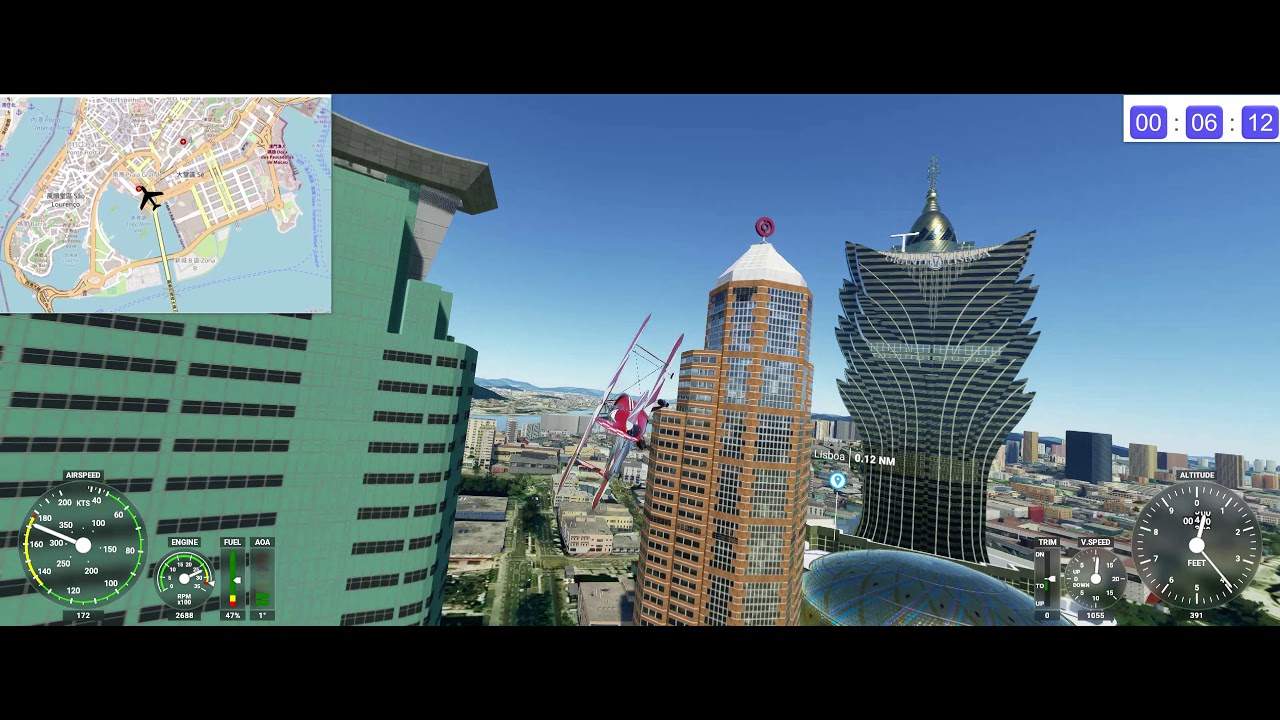10 Minutes in Macao China (131) Microsoft FlightSimulator 2020 MS2020 WIDESCREEN
