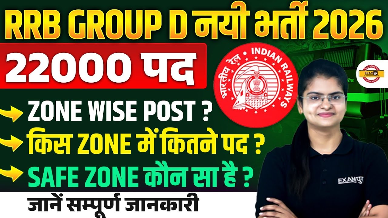 RRB GROUP D ZONE WISE POST 2026 | RRB GROUP D SAFE ZONE 2026 | GROUP D ZONE WISE POST - PREETI MAM