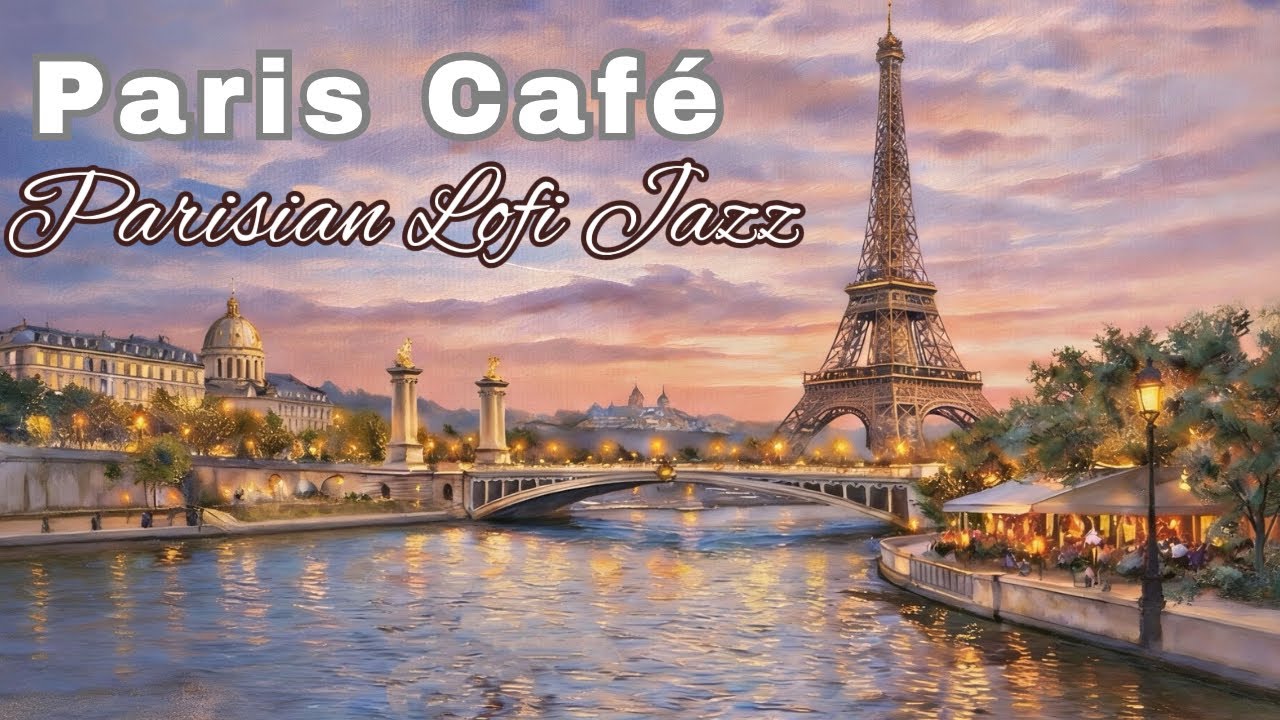 Parisian Café Lofi Jazz 🗼Rainy Night in Paris Cozy Cafe Ambience & Rainy Jazz Lofi Experience