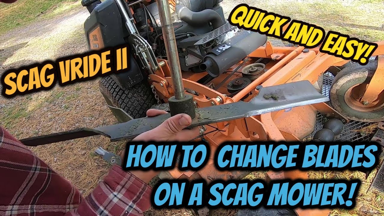 How To Change Blades On A Scag Mower! Scag Vride II Blade Change