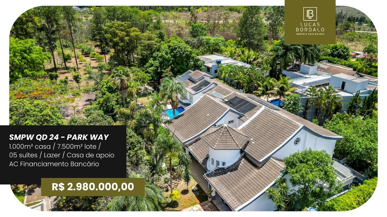 SMPW QUADRA 24 - CASA MARAVILHOSA ESTILO COLONIAL - PARK WAY - R$ 2.980.000,00