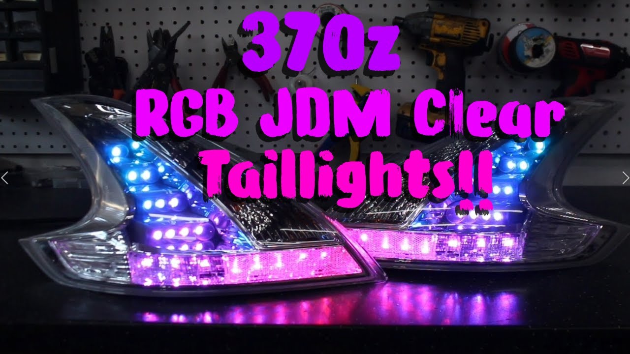 Nissan 370z JDM Clear RGB Flow Taillights w/BlueGhozt!!!