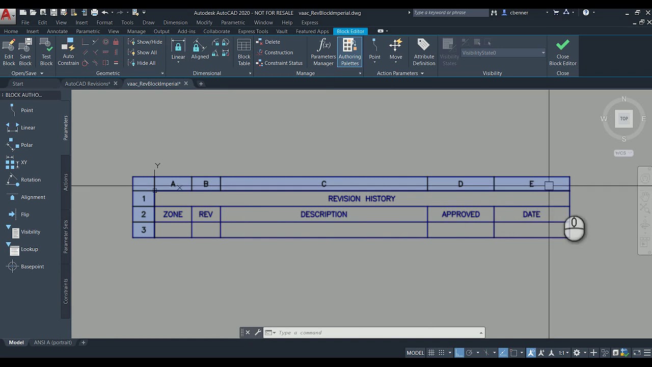 Vault Revision Block - AutoCAD