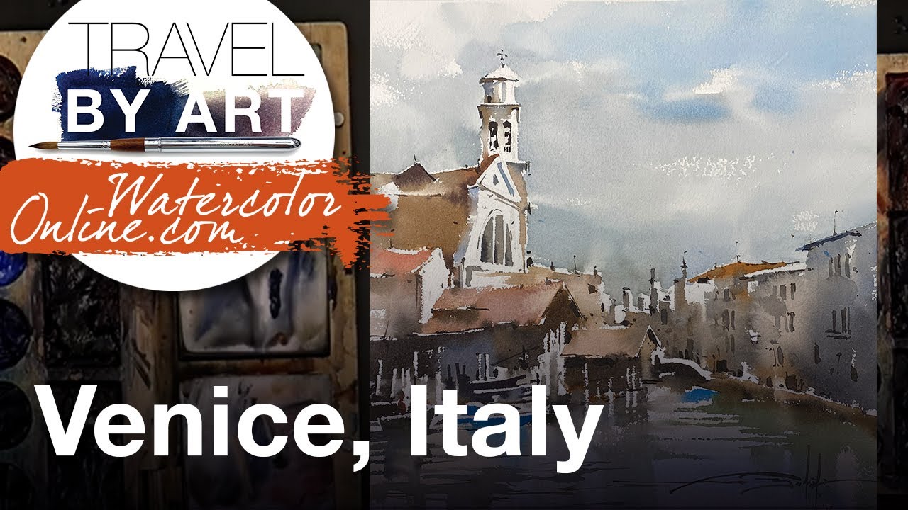 #248 Travel by art, Ep. 104: Venice, Italy (Watercolor Cityscape Demo)