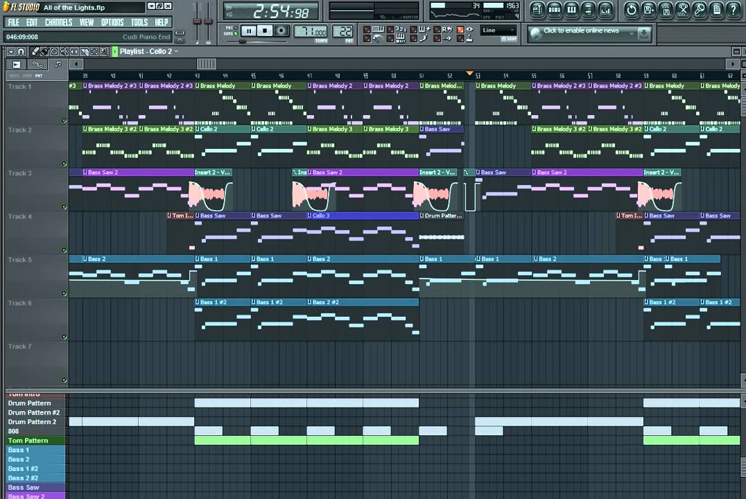 Kanye West All Of The Lights FULL INSTRUMENTAL NO LOOPS With Interlude (FL Studio Remake by Jaf)