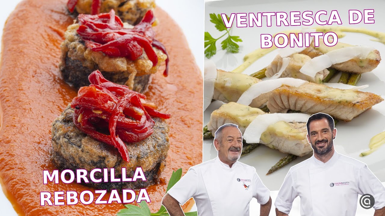 MORCILLA REBOZADA y VENTRESCA de BONITO// Joseba y Karlos Arguiñano ¡En acción!
