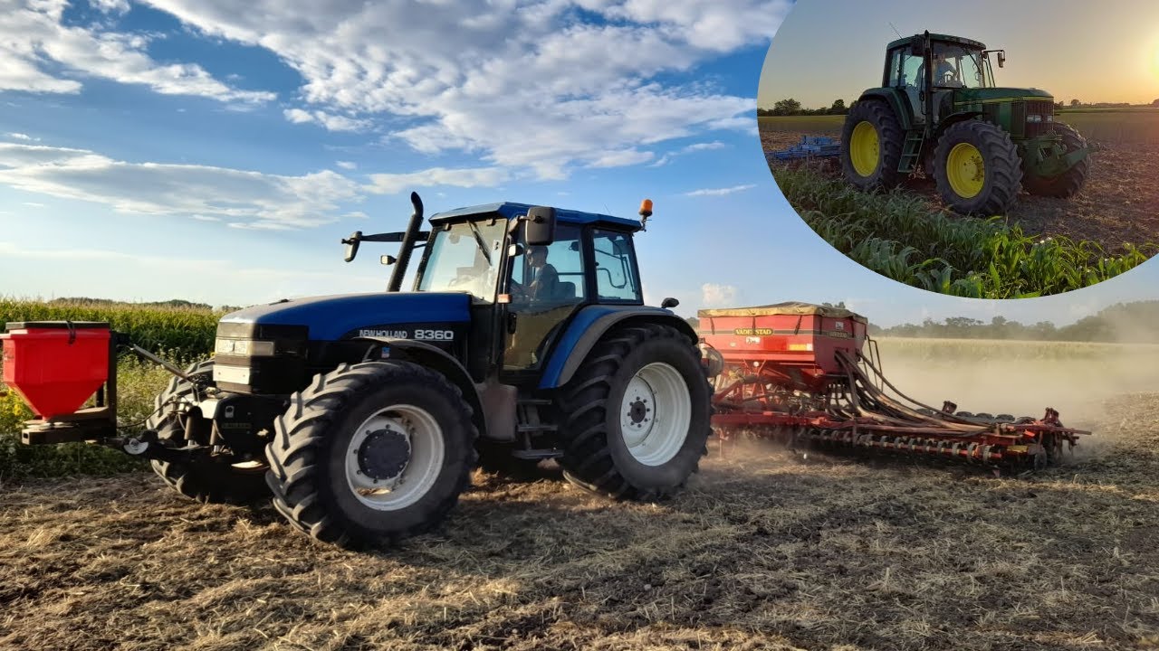 Begrünungsaussaat | Väderstad Rapid | Lemken Smaragt | John Deere 6910 | New Holland 8360