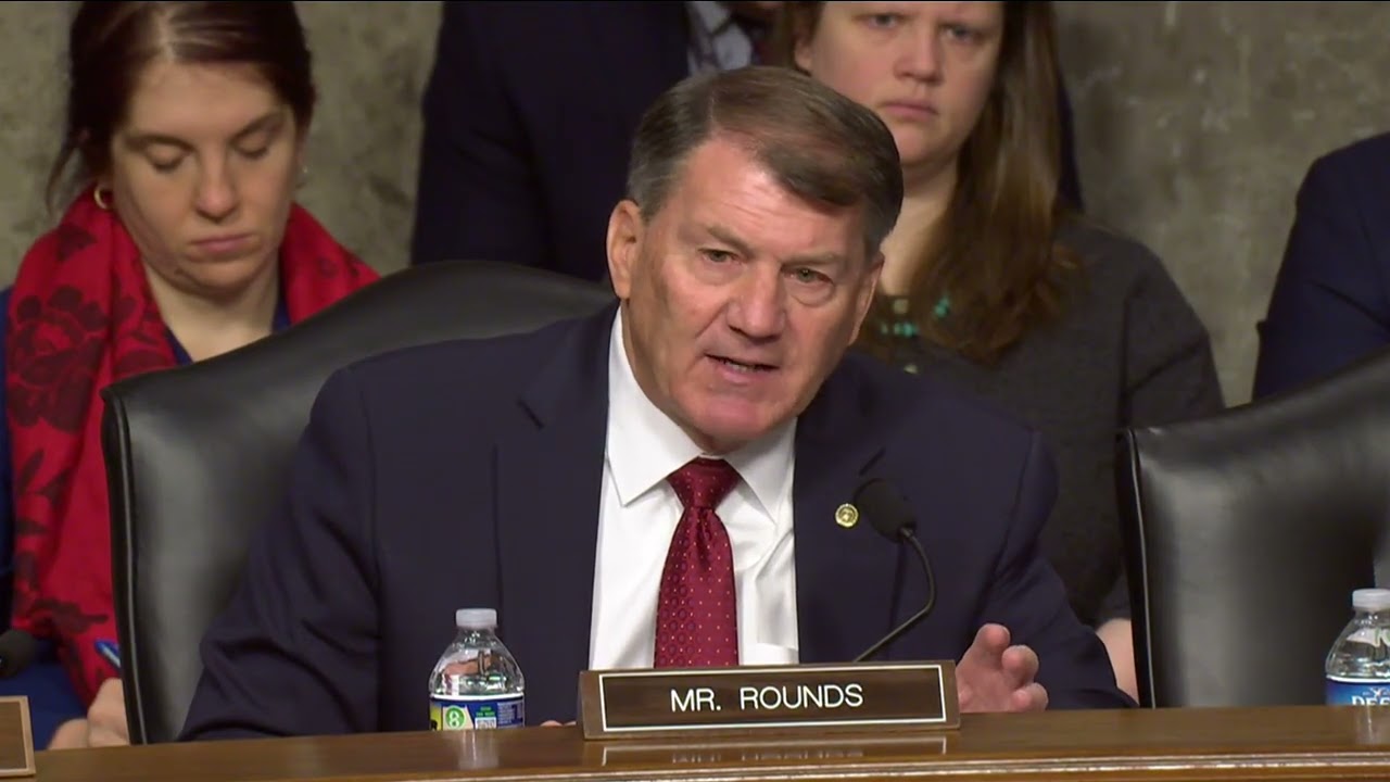 Rounds Questions Witnesses at a Senate Armed Services Committee Hearing