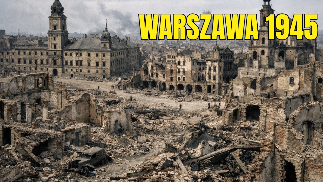 Tak wyglądała Warszawa w 1945 roku (rekonstrukcja stworzona przez AI)