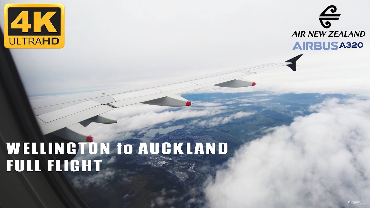 ✈️ 4K FULL FLIGHT | Air New Zealand | Wellington - Auckland | Airbus A320 | DJI Osmo Pocket