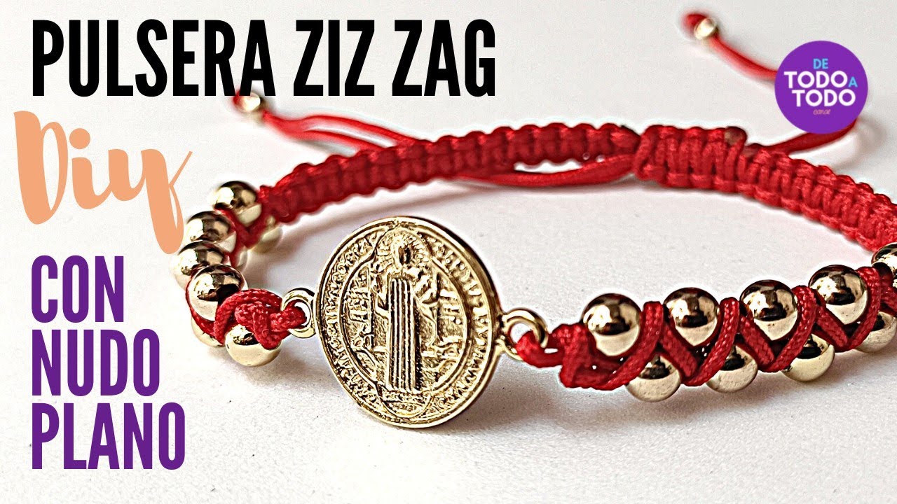 Cómo hacer una pulsera en ZIGZAG con balines o cuentas? DIY.