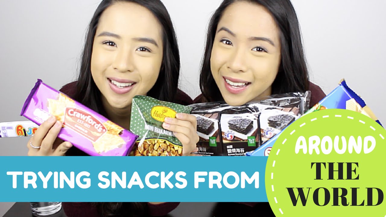 Trying Snacks From Around The World | Twins Samantha & Madeleine