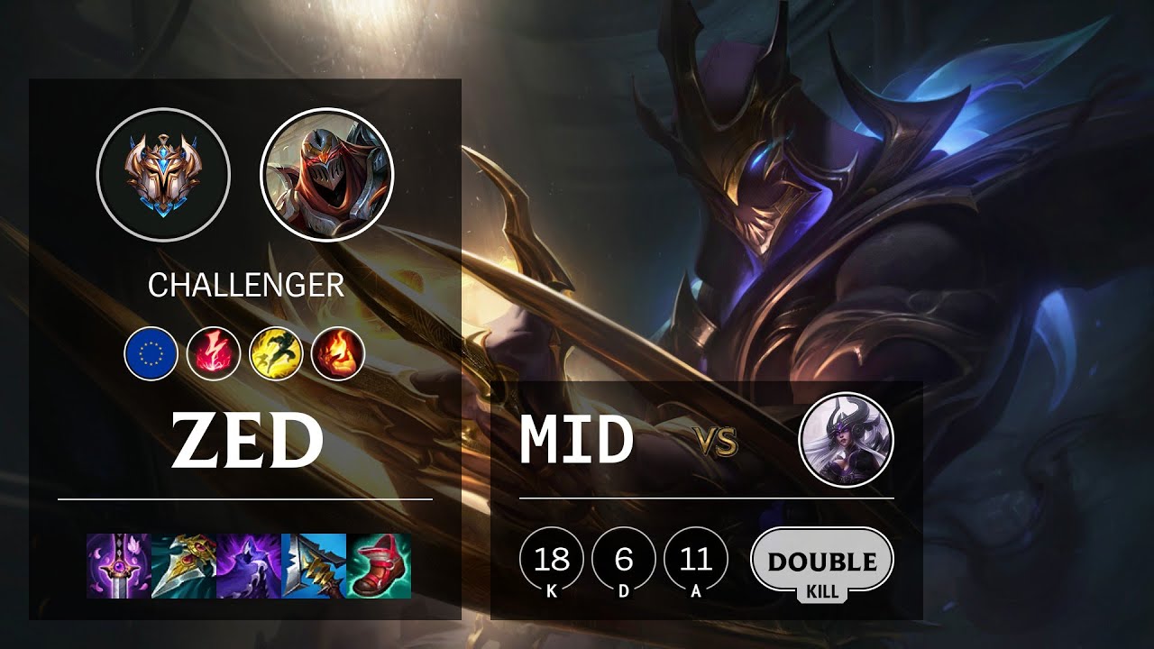 Zed Mid vs Syndra - EUW Challenger Patch 11.23