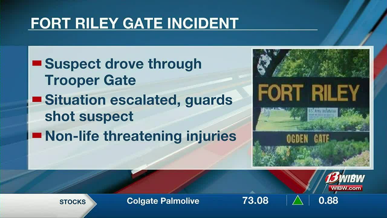 Suspect shot after attempt to barrel through Fort Riley main gate