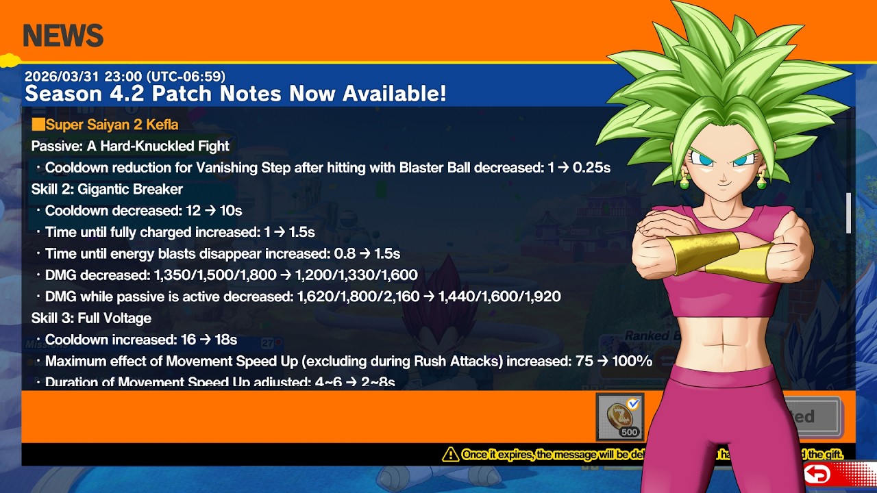THEY NERFED BARDOCK AND KEFLA :D!!! GEKISHIN SQUADRA SEASON 4.2 PATCH NOTES