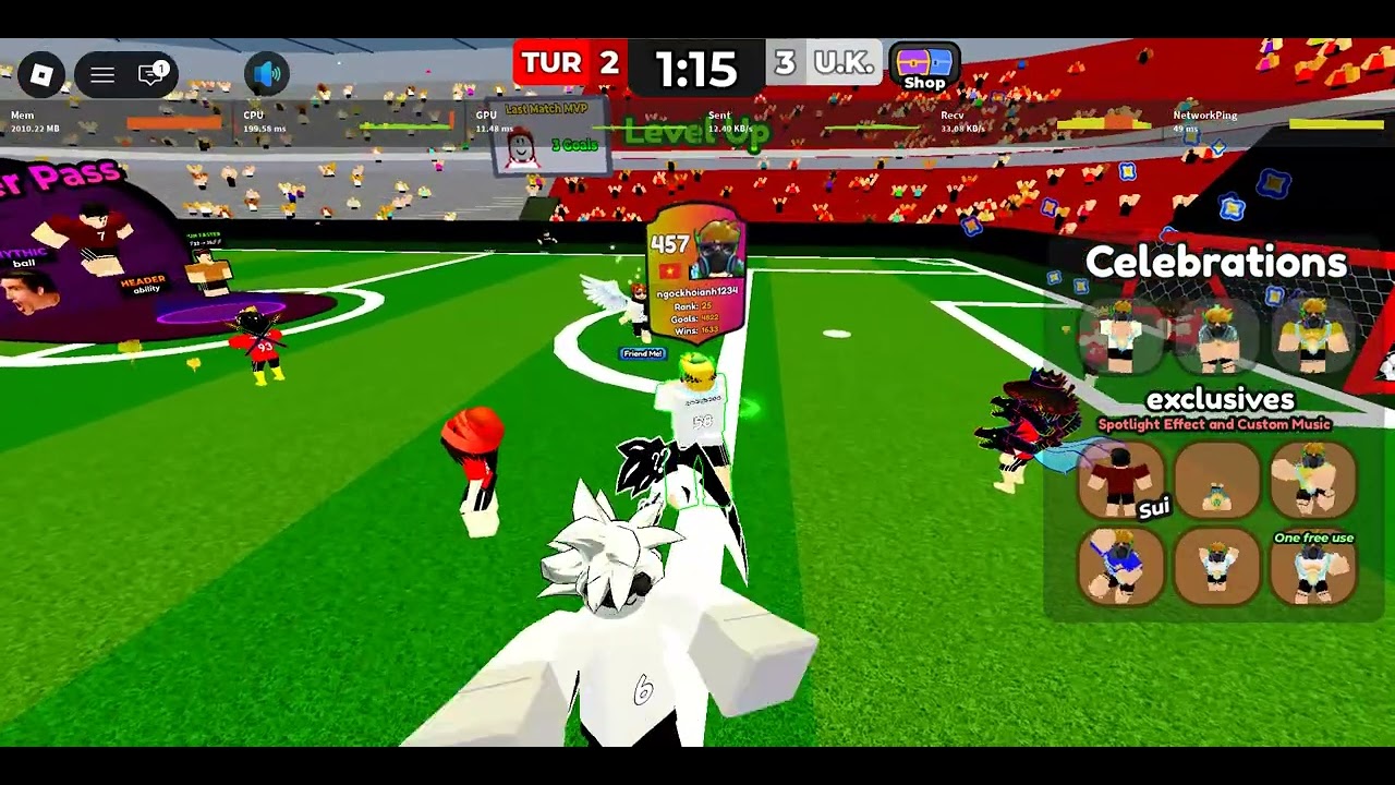 Roblox Team Soccer 3v3: Random match 6-3