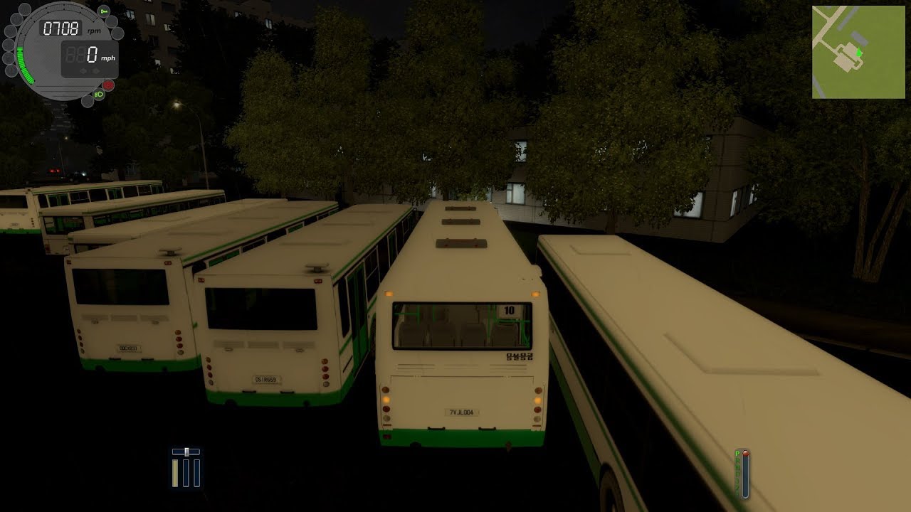 City car driving-Liaz 5256.26(Bus mod, Rainy day)