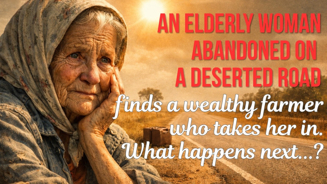 elderly woman abandoned on deserted road finds a wealthy farmer who takes her in. What happens next