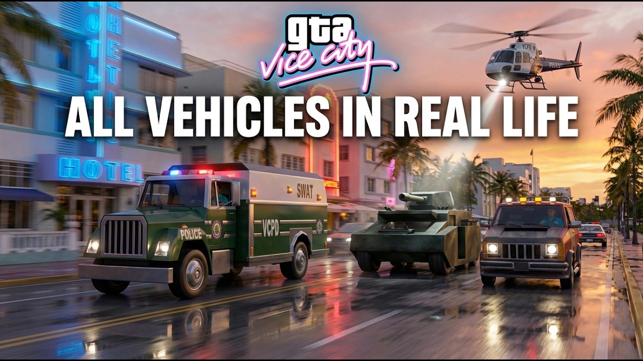 All GTA Vice City Cars, Boats & Planes in Real Life