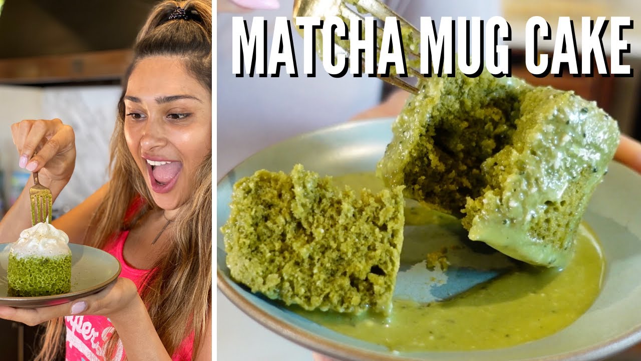 KETO LOW CARB Matcha Mug Cake! Simple & Easy Low Calorie Recipe!