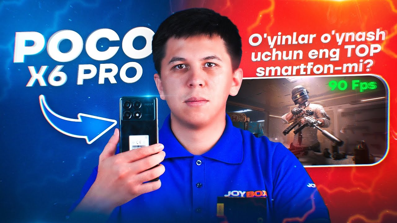 POCO X6 Pro - o'yin uchun eng Top smartfon. Poco X6 Pro PUBG test - 90 fps, unboxing, narxi 2024