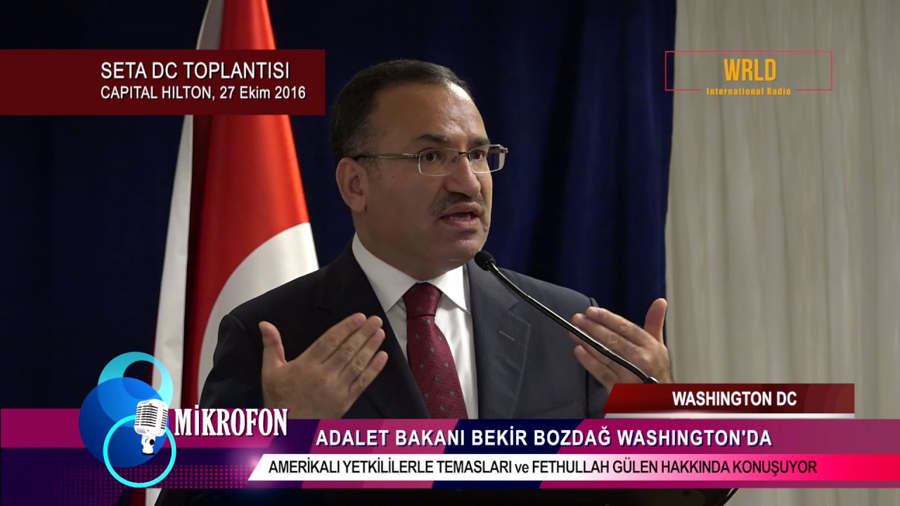 Adalet Bakanı Bekir Bozdağ ABD'de15 Temmuz darbe girişimi-FETÖ hakkında konuştu (Ekim 2016)