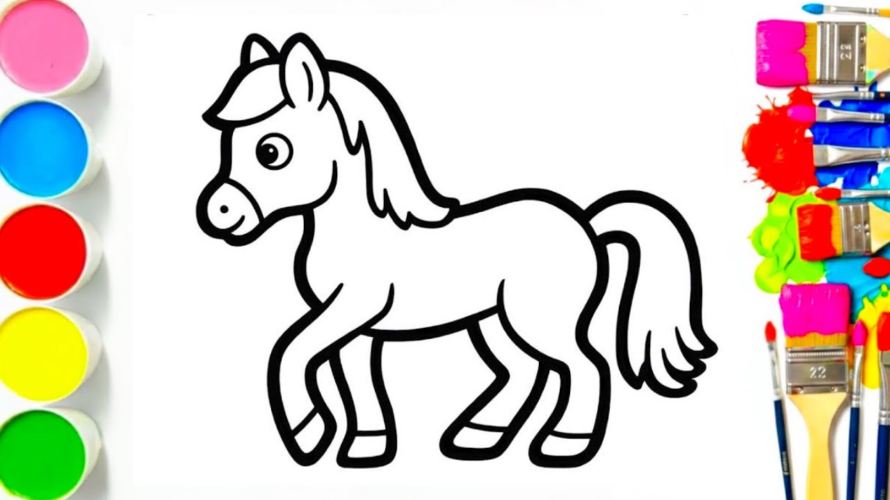 How to draw a horse | step by step