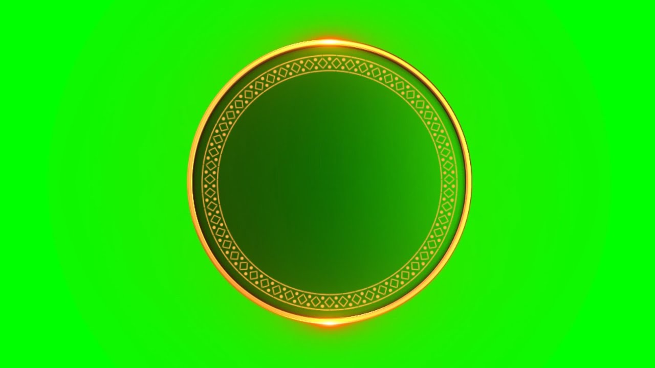 Five Beautiful Circle Logo Animation Green Screen