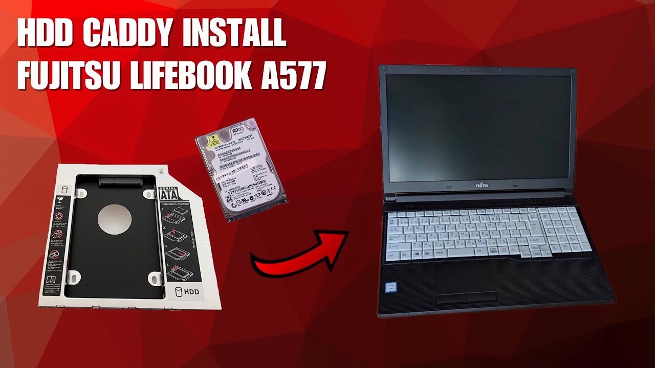 How to Replace DVD Drive with HDD Caddy | Fujitsu Lifebook A577 Storage Upgrade