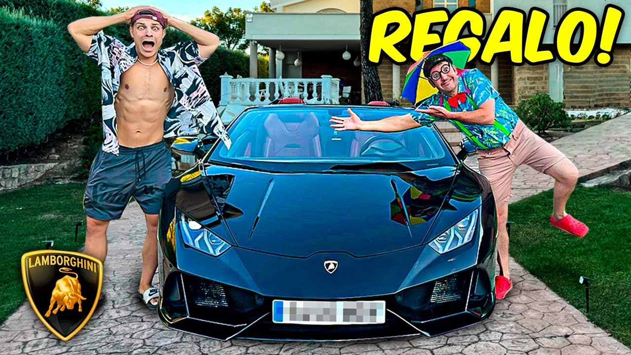 LE REGALO UN LAMBORGHINI A ALESGF *se emociona*