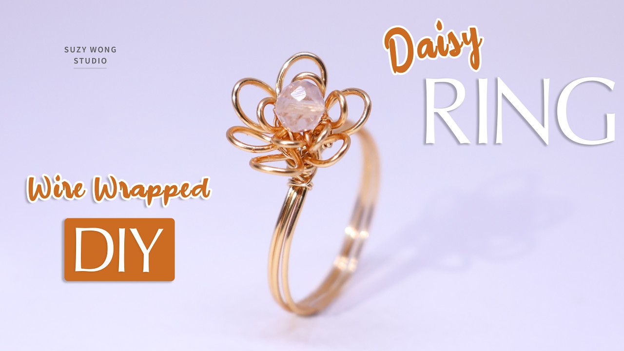 Handmade Daisy Ring Tutorial| Wire Wrap Ring| DIY Ring| DIY Jewelry| How to make