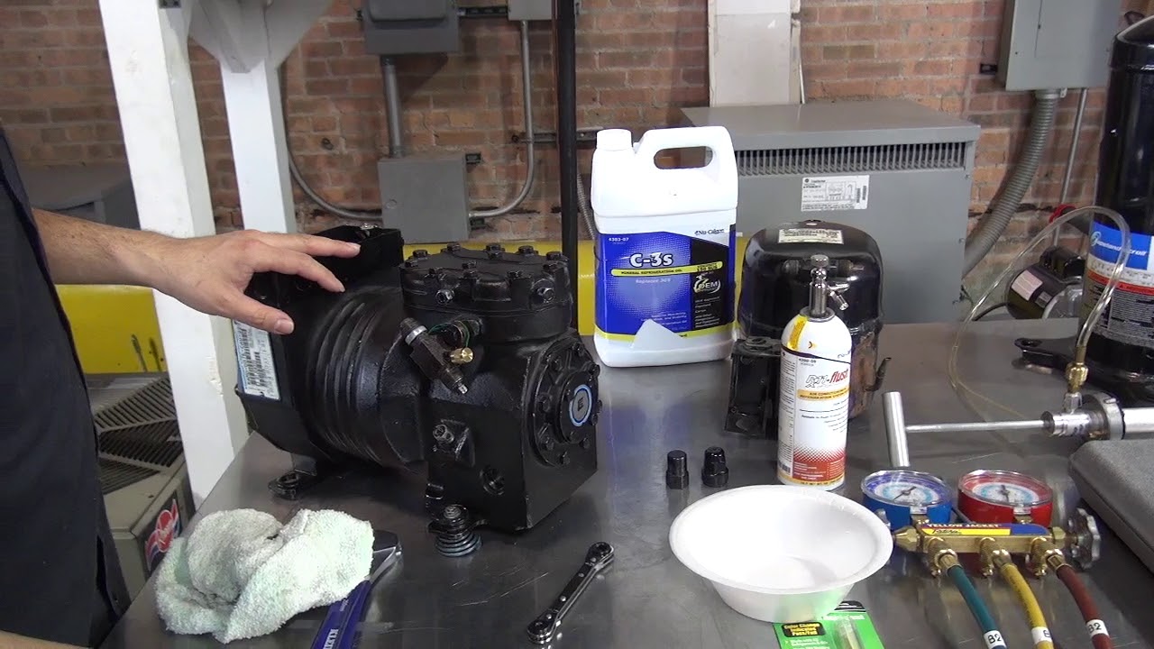 HVAC/R  How to change oil in a reciprocating compressor