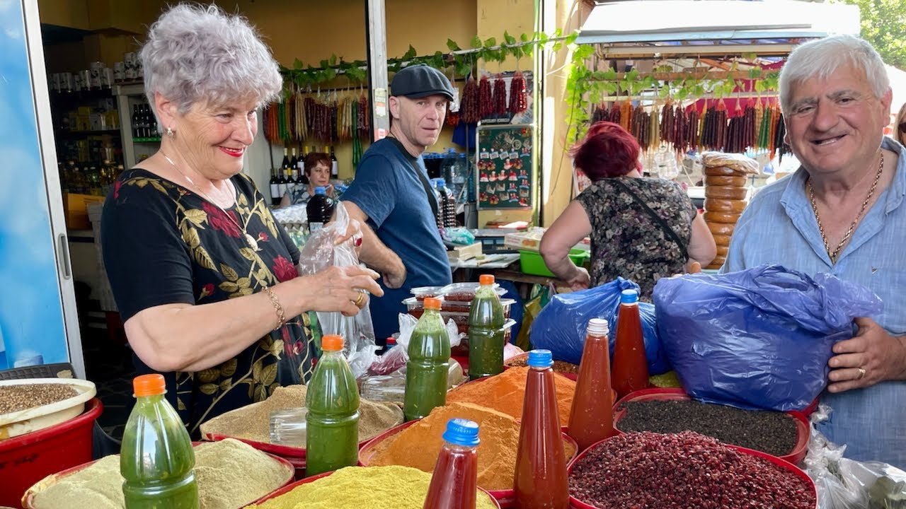 TBILISI, GEORGIA: Dezerter Bazaar, დეზერტირების ბაზარი , the most vibrant food market in Tbilisi