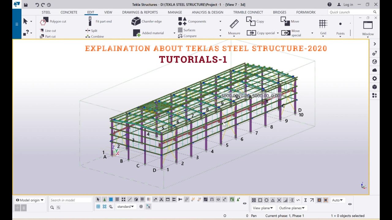 LESSON -01 | PROJECT- 01  | EXPLANATION ABOUT TEKLA STEEL STRUCTURE DESIGN