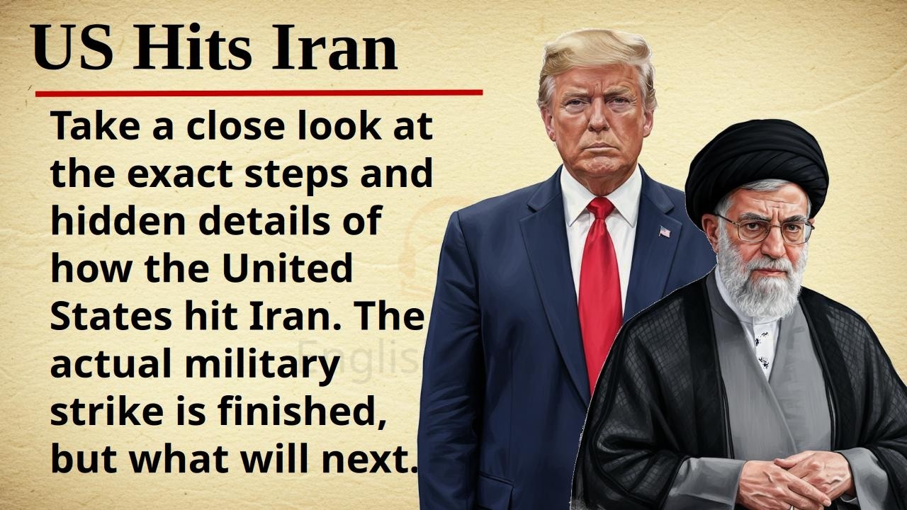 Us Hits Iran || 🇺🇸🇮🇷 Learn English Through Story Level 2 || Graded Reader 🎧