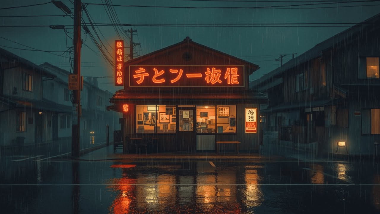 Silent Rain in Japan 🌙 Relaxing Lofi Night Ambience